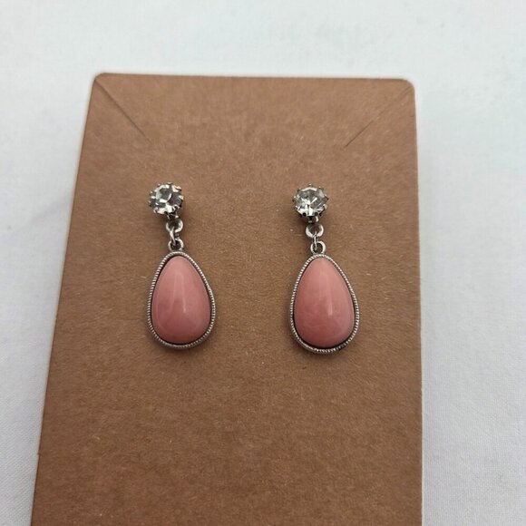 Vintage Jewelry - ✨ Vintage 2-in-1 Convertible Coral & Crystal Earrings